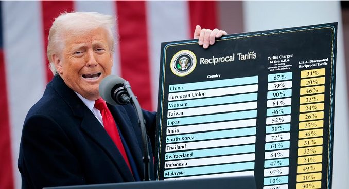 Trump và danh sách nước chịu thuế quan Nguồn NPR